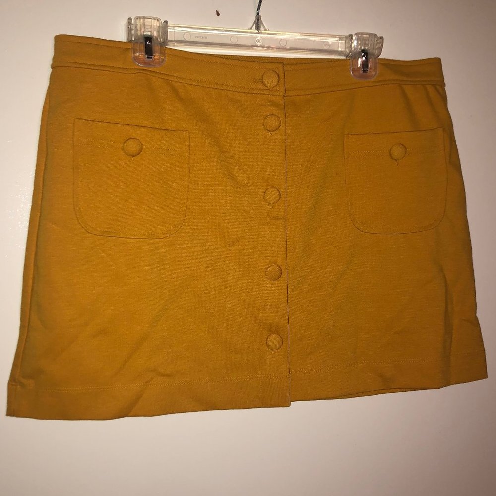 Gap Mustard Yellow Skirt with Buttons
